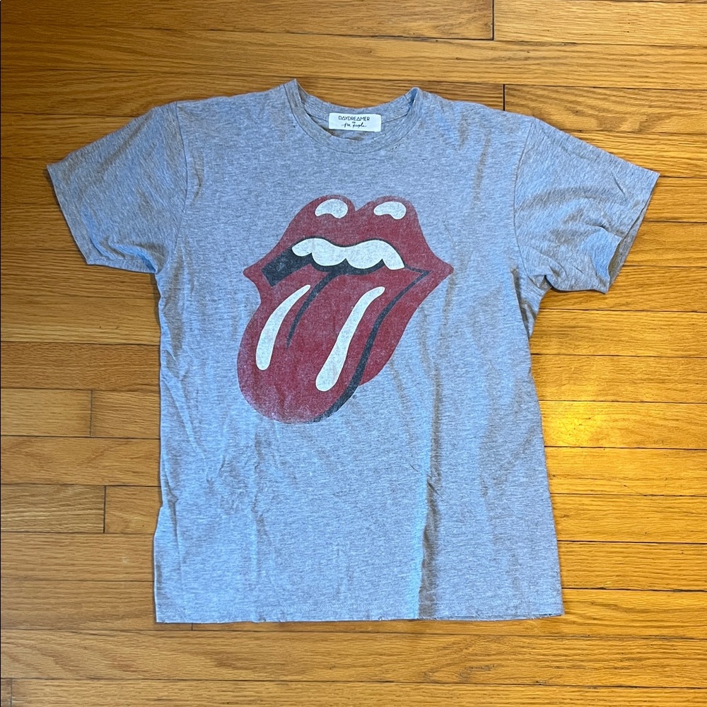 Daydreamer by Free People Rolling Stones Distressed T-Shirt